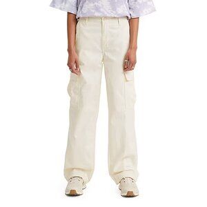 Levi's Cream Wide-Leg Cargo Pants
